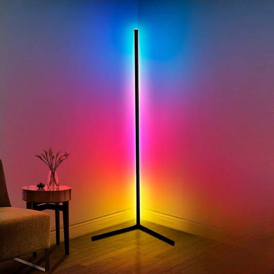 Lampadaire d'angle intelligent LED RVB